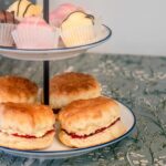 White Farmhouse Cake Stand Rustic Country Cottage Afternoon Tea Display 21cm - Image 4