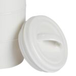 White Farmhouse Coffee Canister Rustic Country Cottage Kitchen Storage Jar 11cm - Image 7