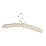 White Padded Satin Coat Hangers Vintage Luxury Wedding Dress Bride Hanger - Image 7
