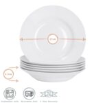 White Soup Pasta Cereal Bowls Wide Rimmed - 230mm (9 ) - x6 - Image 3