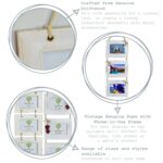 White Wooden Shabby Driftwood Triple Hanging White Hearts Photo Frame-6x4 x5 - Image 2