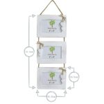 White Wooden Shabby Driftwood Triple Hanging White Hearts Photo Frame-6x4 x5 - Image 3