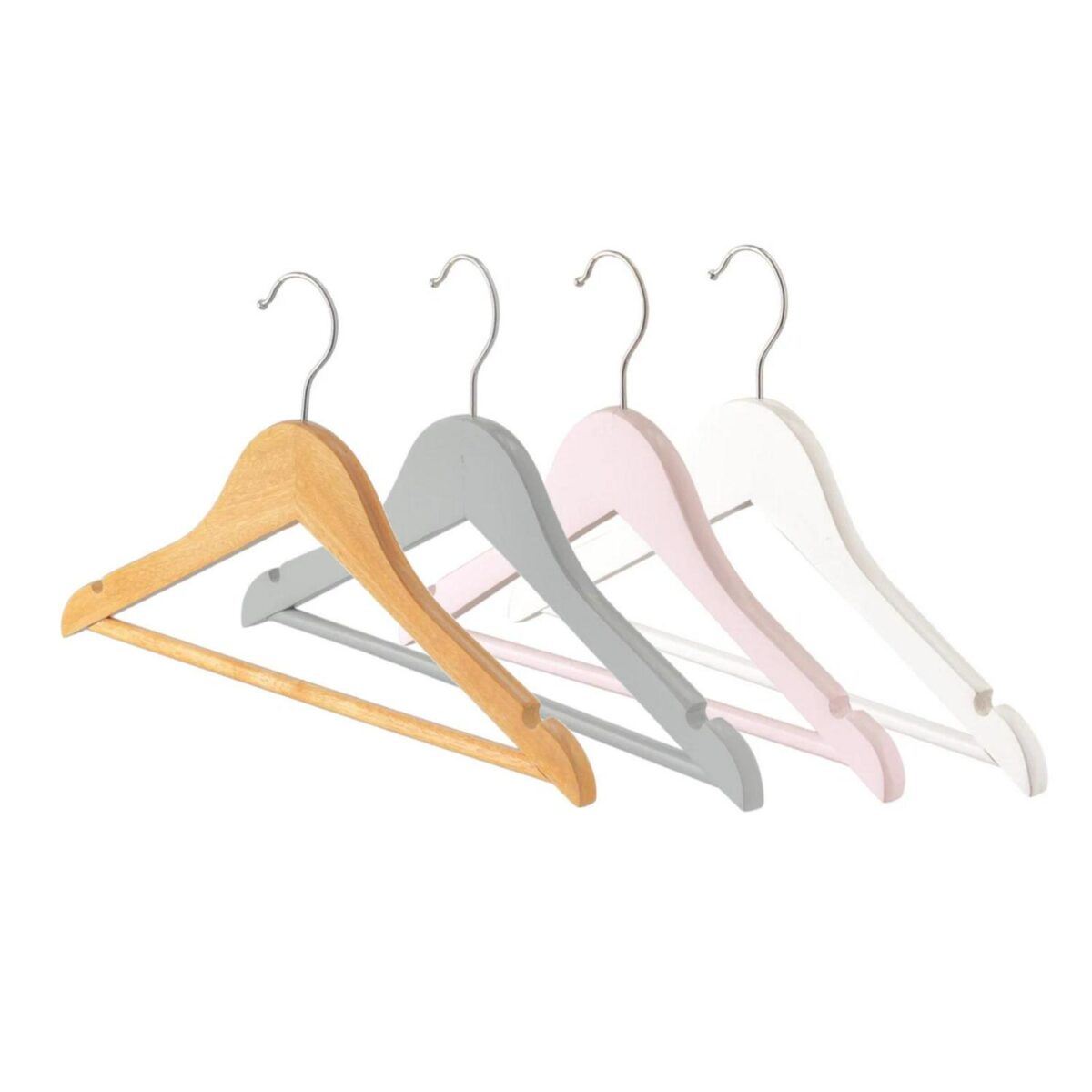 Wooden Kid's Hangers Strong Baby Children Coat Clothes Hanger with Trouser Bar - Image 1