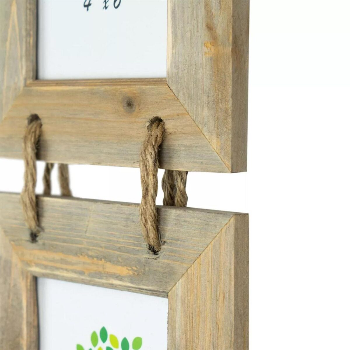 Wooden Shabby Chic Rustic Driftwood Triple Hanging Photo Picture Frame-4x6 - Image 5