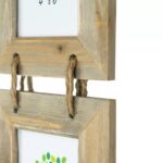 Wooden Shabby Chic Rustic Driftwood Triple Hanging Photo Picture Frame-4x6 - Image 5
