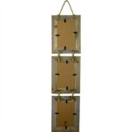 Wooden Shabby Chic Rustic Driftwood Triple Hanging Photo Picture Frame-4x6 - Image 6