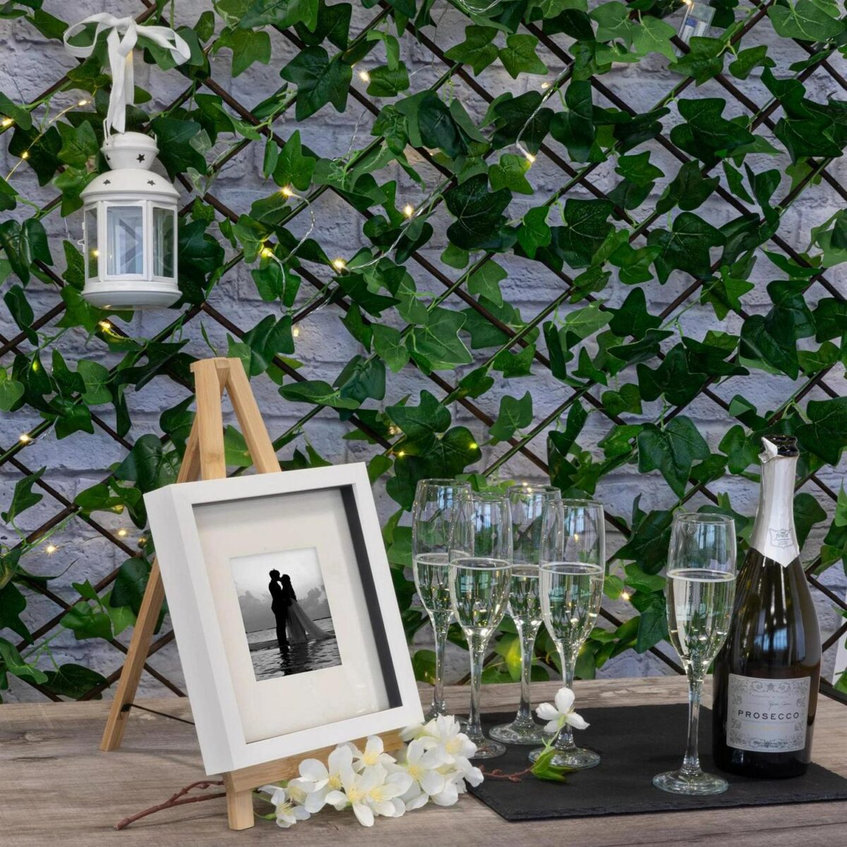 Wooden Table Easel Rustic Wedding Dinner Function Centrepiece 20cm Brown - Image 4