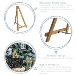 Wooden Table Easel Rustic Wedding Dinner Function Centrepiece 20cm Brown - Image 2