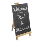 Wooden Table Easel and Slate Board Set Wedding Dinner Function Centrepiece