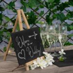 Wooden Table Easel and Slate Board Set Wedding Dinner Function Centrepiece - Image 6