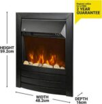 ZANUSSI ZEFIST1003B Wall Mounted Electric Fireplace - Black - Image 8