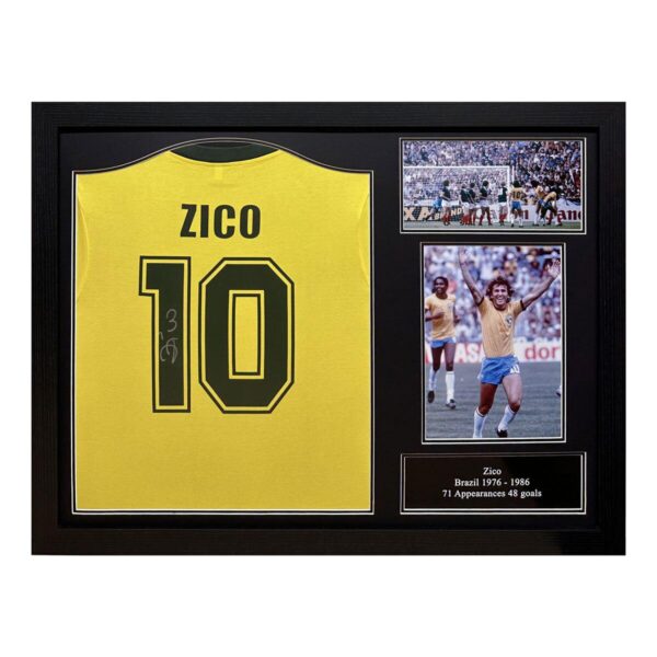 Zico Signed Framed B ceb057019609a478fd0fd4fb9228cb56