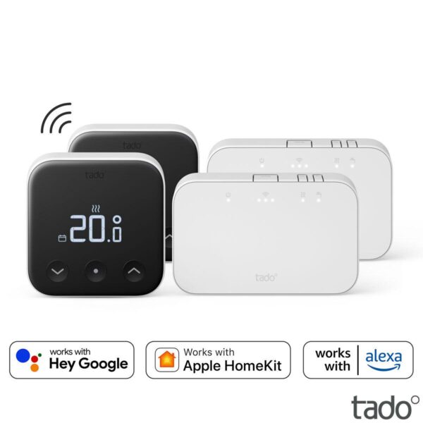 tado Wireless 2 Zone Kit (2 x includes Wireless Thermostat X with Hot Water Control)