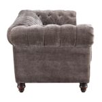 Allington 2 Seater Grey Fabric Chesterfield Sofa - Image 6