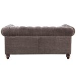 Allington 2 Seater Grey Fabric Chesterfield Sofa - Image 7