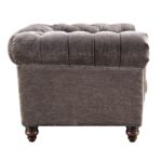 Allington Grey Fabric Chesterfield Armchair - Image 7