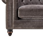 Allington Grey Fabric Chesterfield Armchair - Image 5