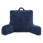Ambrose Chenille Bedrest in Dark Blue, 57 x 43 x 30 cm - Image 2