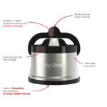 Anysharp Pro Metal Knife Sharpener with Suction, 2 Pack in Silver - Image 5