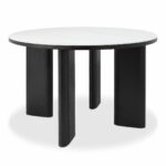 Bentley Designs Alisa Round Sintered Stone Dining Table + 4 Grey Chairs - Image 7