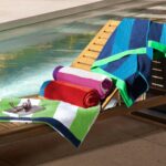 Colour Your Home Cabana Beach Towel 91 x 172 cm, Green - Image 3