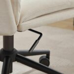 Elle Decor Gracie Criss-Cross Wide Office Chair, Cream - Image 7