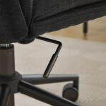 Elle Decor Gracie Criss-Cross Wide Office Chair, Black - Image 7