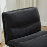 Elle Decor Gracie Criss-Cross Wide Office Chair, Black - Image 3