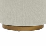 Henredon Murphy Light Grey Fabric Swivel Chair - Image 4