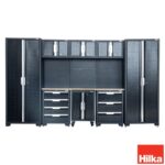 Hilka Garage Pro+ 24 Gauge Steel 9 Piece Cabinet Set