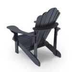 Leisure Line Adirondack Faux Wood Garden Chair in Black - Image 5