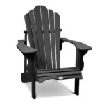 Leisure Line Adirondack Faux Wood Garden Chair in Black - Image 2