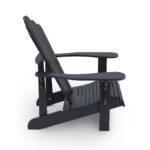 Leisure Line Adirondack Faux Wood Garden Chair in Black - Image 7