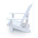 Leisure Line Adirondack Faux Wood Garden Chair in White - Image 6