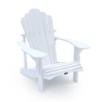 Leisure Line Adirondack Faux Wood Garden Chair in White - Image 2