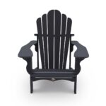 Leisure Line Adirondack Faux Wood Garden Chair in Black - Image 3
