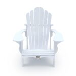 Leisure Line Adirondack Faux Wood Garden Chair in White - Image 3