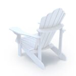Leisure Line Adirondack Faux Wood Garden Chair in White - Image 4