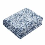 Monte and Jardin Printed Velvet Throw in Blue Floral, 152 x 177 cm - Image 2
