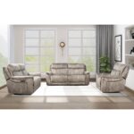Oscar Grey Fabric Power Reclining Large 2 Seater Sofa with Power Headrest - Image 8