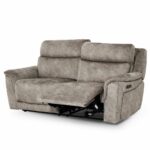 Oscar Grey Fabric Power Reclining Large 2 Seater Sofa with Power Headrest - Image 7