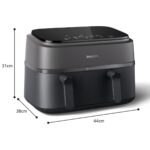 Philips 9L Dual Basket Air Fryer 3000 Series, NA350/03 - Image 8