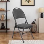 Star Elite High Back Padded Fabric Folding Chairs, 4 Pack