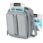 Titan Fridge Cold, Crush Resistant Lunch Pack with 2 Ice Walls in Grey