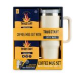 TrueStart Coffee Travel Mug Set with Coffee Bags in Light