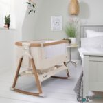 Tutti Bambini CoZee Air Bedside Rocking Crib, Walnut and Ecru