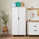 Tutti Bambini Fika 4 Piece Nursery Set with Sprung Mattress, White and Light Oak - Image 5