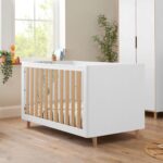 Tutti Bambini Fika 4 Piece Nursery Set with Sprung Mattress, White and Light Oak - Image 3