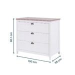 Tutti Bambini Verona Chest Changing Unit, White and Oak - Image 2