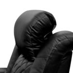 Valencia Tuscany Row of 3 Black Leather Power Reclining Home Theatre Seating - Image 5